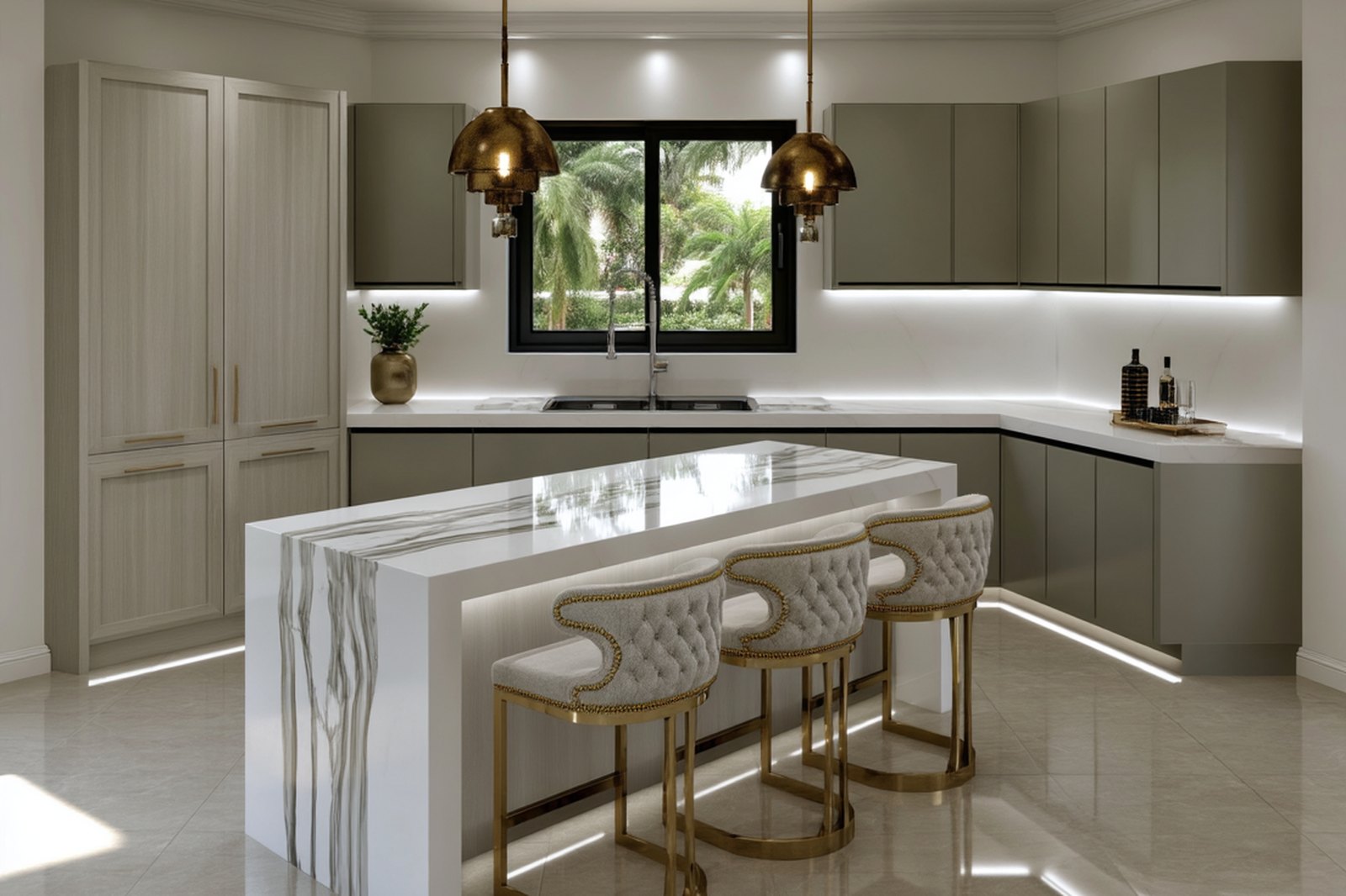 Kitchen shown with a specified scheme